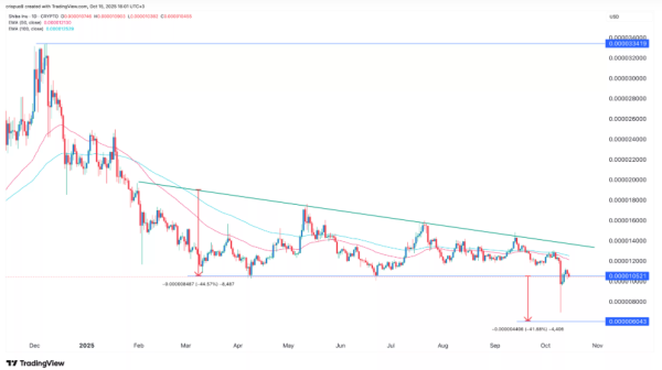 Shiba Inu под угрозой из-за распродажи китов и редкого технического паттерна